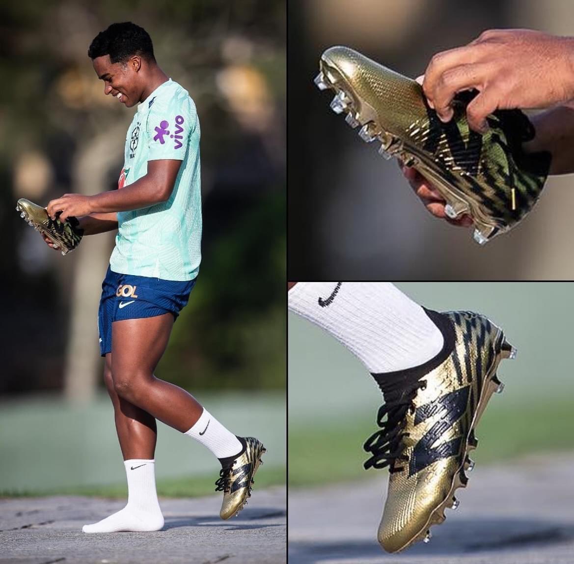 BrasilEdition's tweet photo. 🚨UOL: 

Endrick will become the face of New Balance. He will have his own brand, similar to what Michael Jordan has with Nike.

This brand will have a secondary line, which will be cheaper, as his family insisted that all classes must be able to afford the products. 

Part of the deal will include visiting communities, renovating football courts, and supporting sports projects. 

📸 Photographer: @leosguacabia