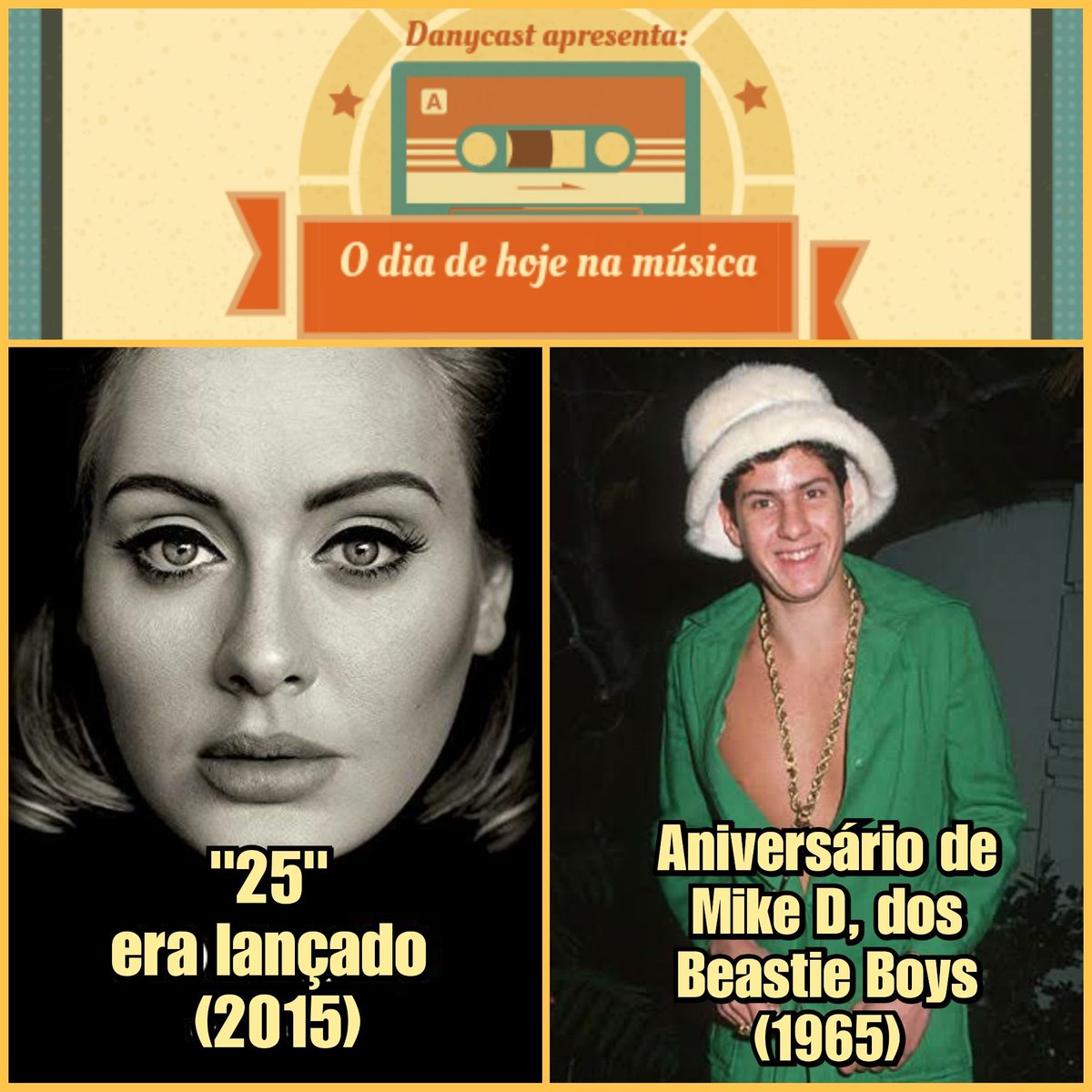 danielamonteiro's tweet photo. Edição 20 de novembro! 🎶
#danycast #thisdayinmusic #hojenamúsica #adele #25adele #miked #beastieboys https://t.co/WmXuOYTJWX