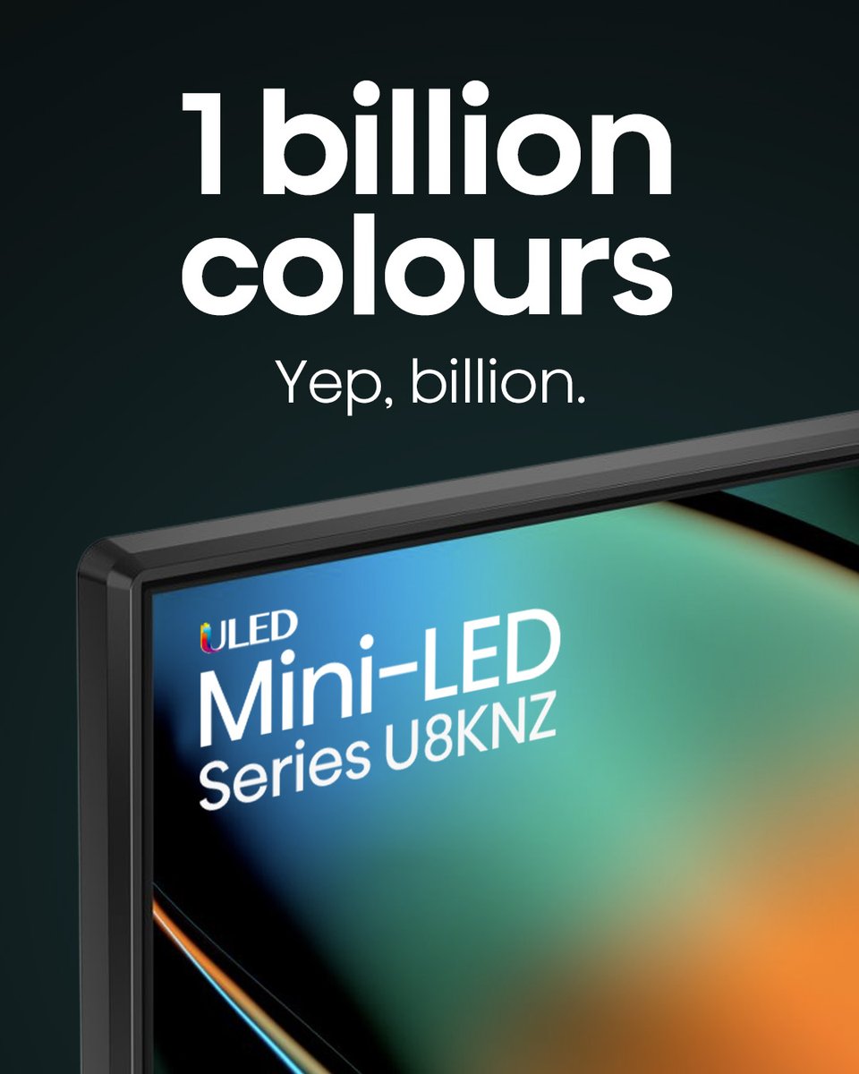HisenseNZ's tweet photo. No typos here. Designed to bring you darker blacks and brighter whites, the U8KNZ’s Quantum Dot Colour makes the finest details even finer. https://t.co/LhNTjIM4qu