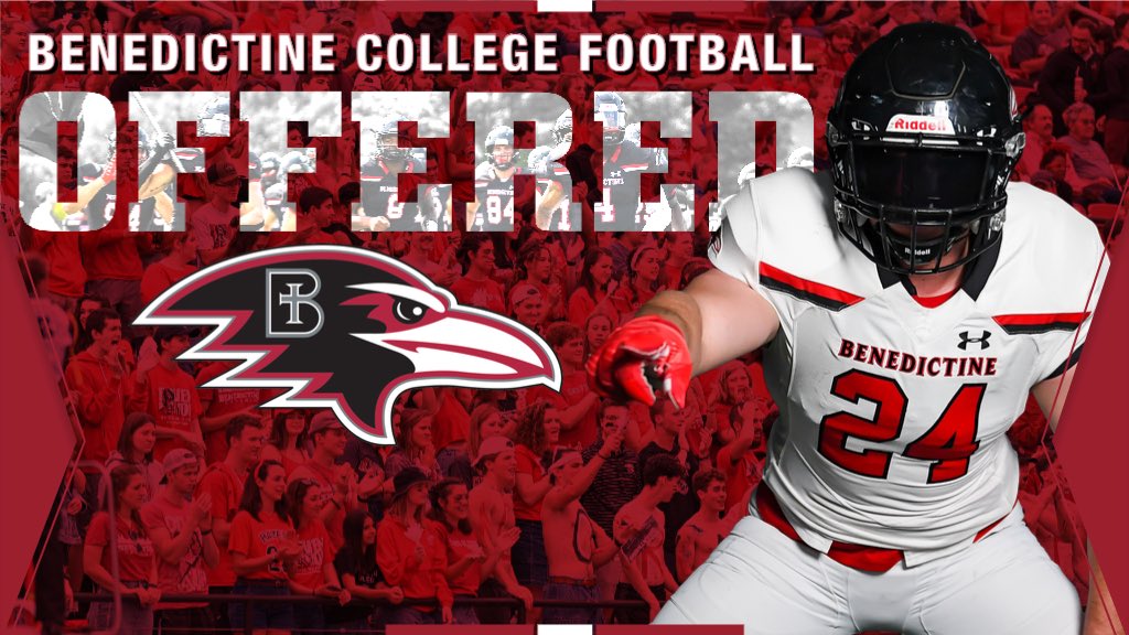 #AGTG After a great conversation with <a href="/Coach_Merfeld/">Andy Merfeld</a> I’m blessed to receive an offer from <a href="/RavenFootballBC/">Benedictine Football</a> 
<a href="/coachjameswill/">James Williams</a>
