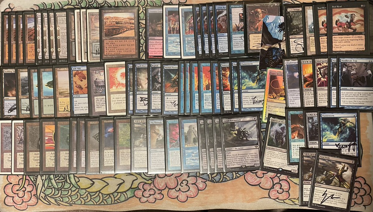 Deck from this past weekend’s @StonesVintage event. Slight changes to most stock UB Lurrus lists (1/X) #mtgvintage #invintage 

(R1) BR Painter - 😿🏹🏹
(R2) Oath - 🏹🏹
(R3) Jewel - 🏹😿🏹
(R4) Initiative - 🏹🏹
(R5) Initiative - ID (I know, I know) 
Qtrs- Initiative - 😿😿