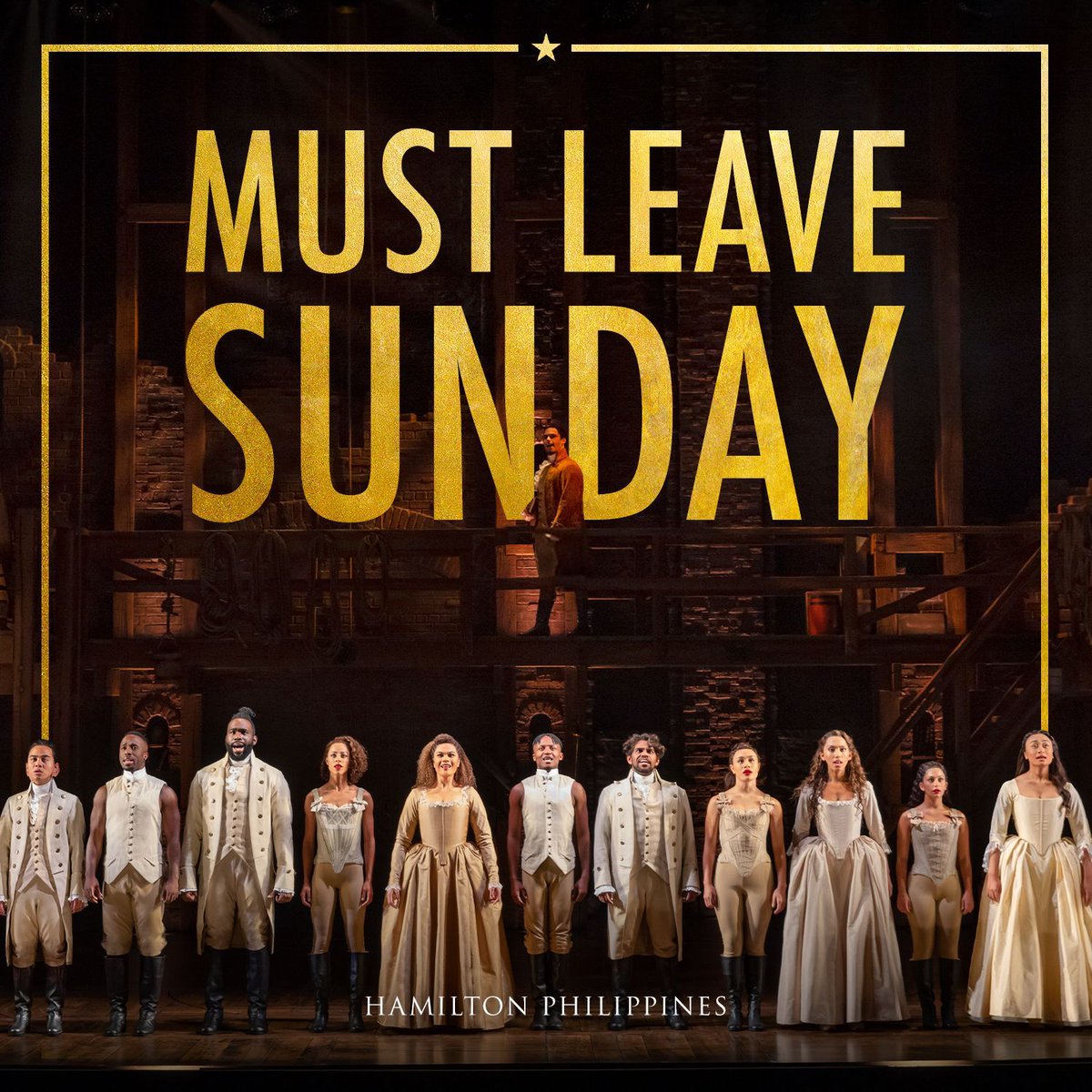GMGProds's tweet photo. Teach us how to say goodbye. Final week of performances in Manila, let's go! #HamiltonPH #HamiltonINTL https://t.co/jSz9QkfeUg