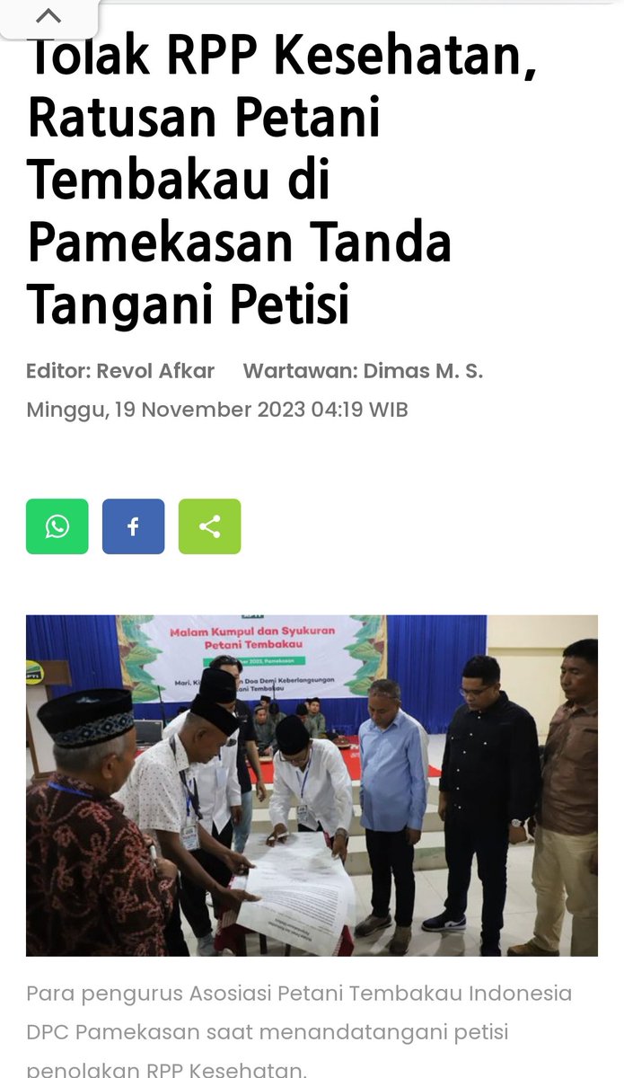 Ghurem2's tweet photo. APTI DPC Pamekasan dan ratusan petani  tanda tangani petisi Tolak RPP Kesehatan

Salah satu poin dlm Petisi tsb adalah menolak pengaturan zat adiktif (tembakau &amp; produk tembakau) pd RPP Kesehatan

#DoaPetaniTembakau
#PetaniDizolimiRPPKesehatan

@DPR_RI https://t.co/YDQQ5YSr9I https://t.co/YjHu95f3ts