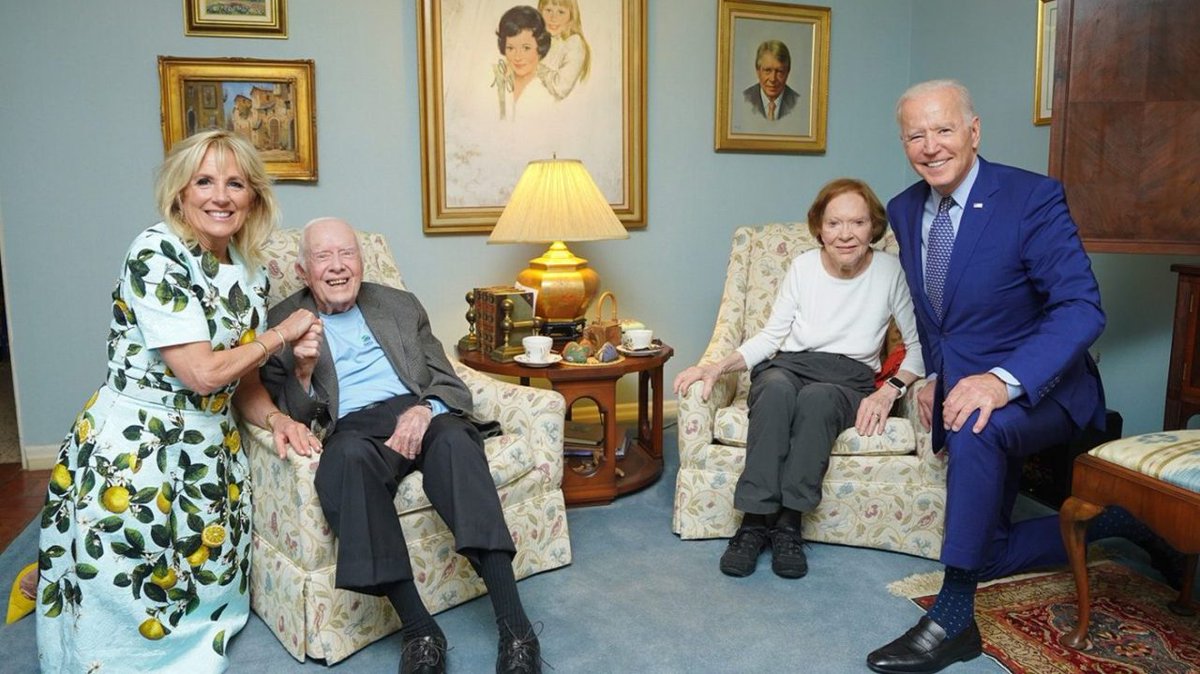 thehill's tweet photo. Jill Biden remembers Rosalynn Carter for efforts with mental health, caregiving https://t.co/0shvPnIdjz https://t.co/xTMMIv7T42