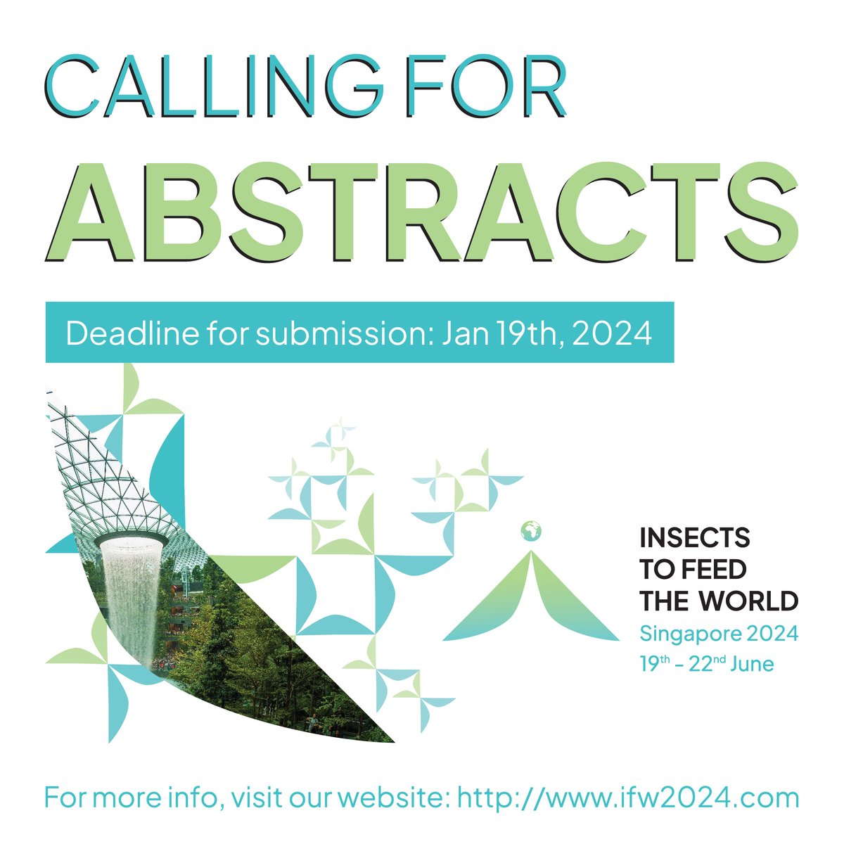 It’s time to get excited about IFW 2024 in Singapore! You can submit your abstracts online right now. The deadline for abstract submissions is January 19th 2024. ifw2024.com
#IFW2024 #Singapore #Sustainableprotein #Congress #InsectProtein