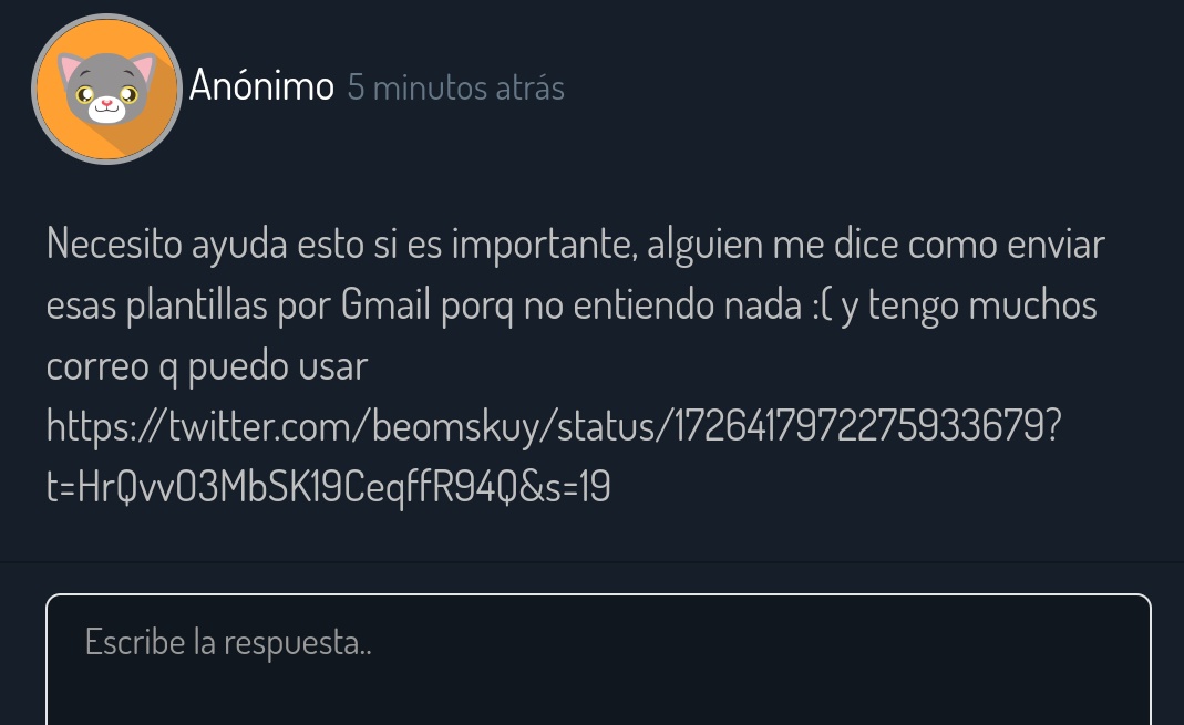 zqmoas's tweet photo. solos tienes q copiar y luego vas af correo y le daa redactar y pones el correo de bh y el q dice asunto pones lo ke en la template dice "subject" y yapp lo mandas, tiene q verse algo así 
https://t.co/d1ibJfeua3 https://t.co/vKKDynb8sp
