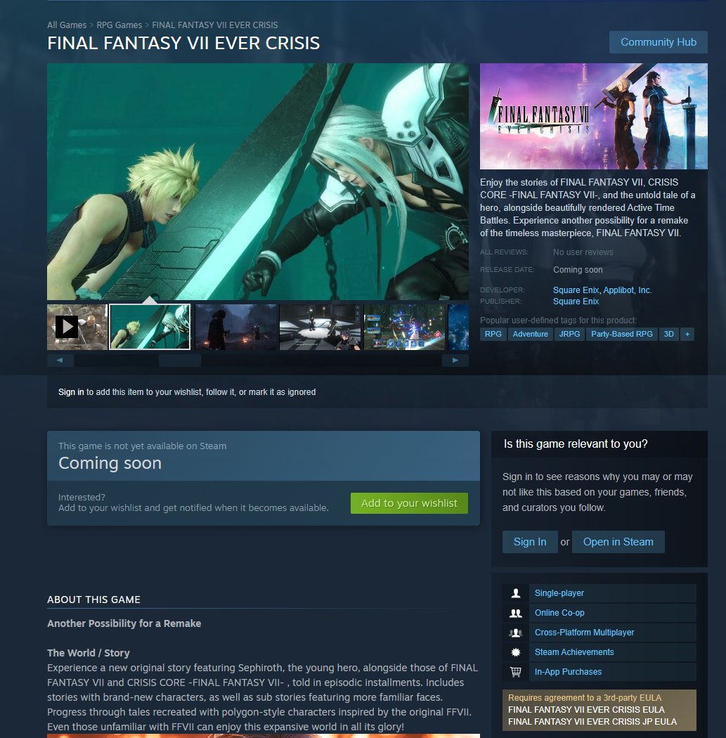 FINAL FANTASY VII EVER CRISIS on the App Store