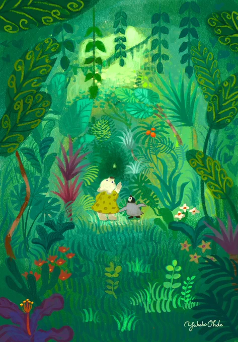 #私の作品もっと沢山の人に広がれ祭り 絵本を作りながら絵の仕事をしつつ動物や理想の世界を描いています