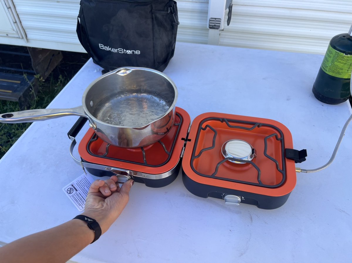 Make your camping trip more enjoyable with the two-burner camping stove.
For more camp buddy recipes: youtube.com/@bakerstoneoven

#CampBuddy 
#LiveOutdoors 
#HappyCamper 
#TheJoyOfCamping 
#CampStove 
#OutdoorCooking 
#Camping