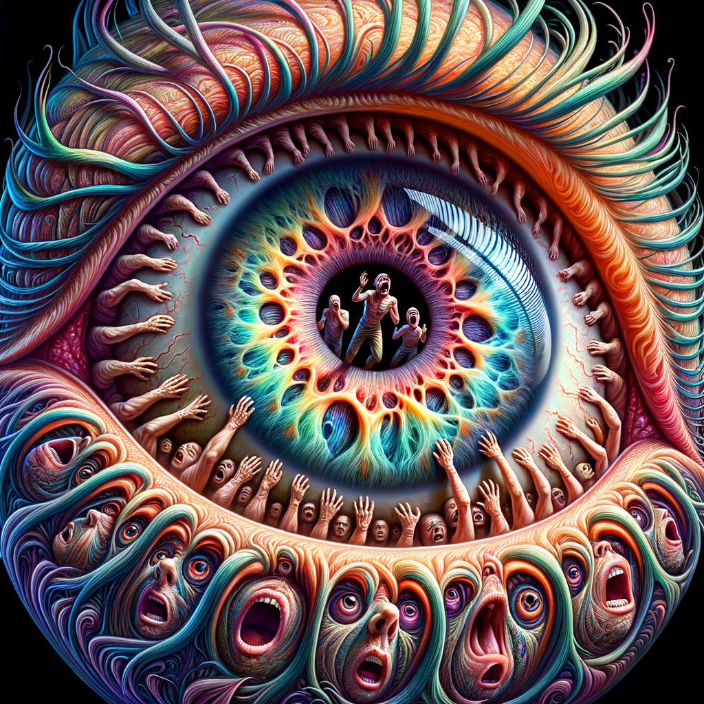 Trapped Souls Eye ??? 🤔

#DefeatNegativity #eye #midjourney #dalle3 #AIart #chatgpt #OpenAI #goodvibes #ai #inspiration #art #nft #viral #Trending #AIグラビア #AI画像 #abstractart #quotes #SundayFunday #SundayMotivation #sundayvibes #SundayMorning #sundaymood #goodmorning