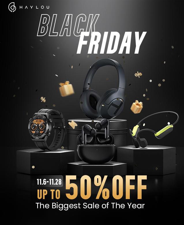 HAYLOU's Black Friday Sale is here! 🎉 Enjoy up to 50% off – our biggest sale of the year! 🛍️ Click here: haylou.com/pages/black-fr… to snag yours before it's gone. #BlackFridayDeals #HAYLOU