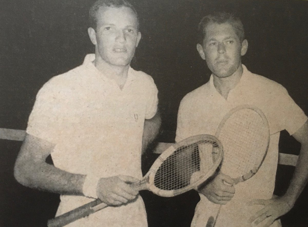 AcingDepression's tweet image. Tom Okker with Cliff Richey, circa late 1960s