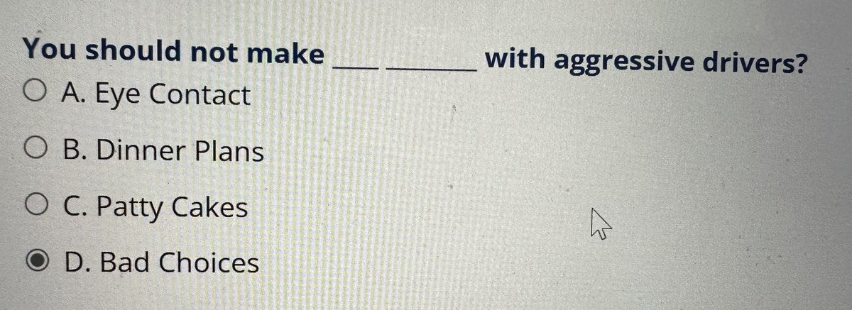 Took this test today. What’s your best answer?