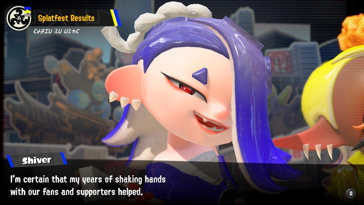 VenomPichu's tweet photo. Whoa... I wasn't expecting this. We won, #TeamHandshake! I have to admit, guys, I barely participated in this #SplatFest. It's because I caught a cold yesterday. I knew I couldn't play if I feel sick. Well, there's always the next one. GGs, everyone.
#Splatoon3 #NintendoSwitch https://t.co/bL0mgzpL0L