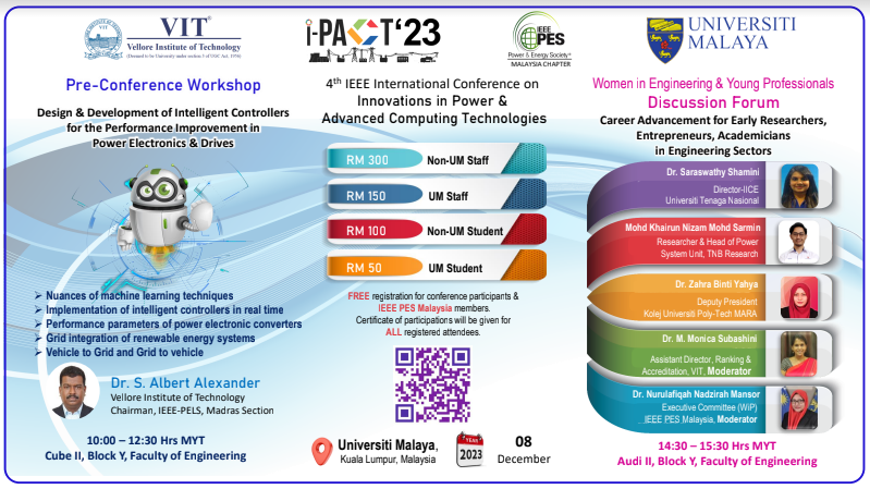 engineering_um's tweet photo. Faculty of Engineering, Universiti Malaya, Malaysia and School of Electrical Engineering of VIT, Vellore are proud to jointly organize the i-PACT-2023 technically co-sponsored by IEEE–PES (Malaysia Chapter) on 8 December 2023. You are invited to join the events as below : https://t.co/bTdtoKJJym