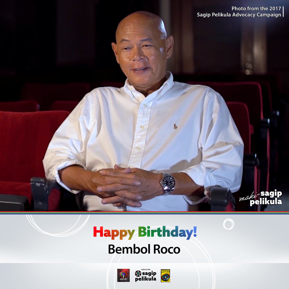 SagipPelikula's tweet photo. Happy birthday to Bembol Roco!
Here he is in a photo from the 2017 #SagipPelikula Advocacy Campaign Shoot.
Watch him in the restored #TatlongTaongWalangDiyos (1976) on #AppleTV via https://t.co/S2PebFdB36
Get it now!
Which of his films is your favorite?
#BembolRoco https://t.co/3m55ejepda