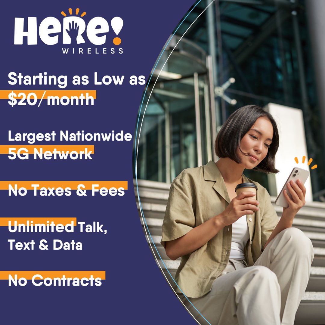 A Plan for Everyone
From No-Data to Unlimited Data. All with Unlimited Talk & Text. Never a Contract. And Never Asking for Your Bank Account. HEREwireless.com
#herewireless #cellphoneplans #blackfridaydeals #Unlimited