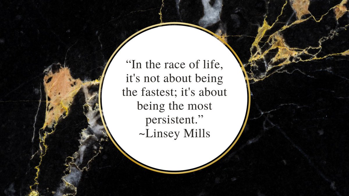 Linseymills's tweet image. In the race of life, it’s not about being the fastest; it’s about being the most persistent.  ~Linsey Mills
#lifelessons #lifechallenges #persistenceiskey #persistencepays #hardwork #strategy #motivationalquote
Follow #currencyofconversations #callinzgroup #simplyoutrageous
