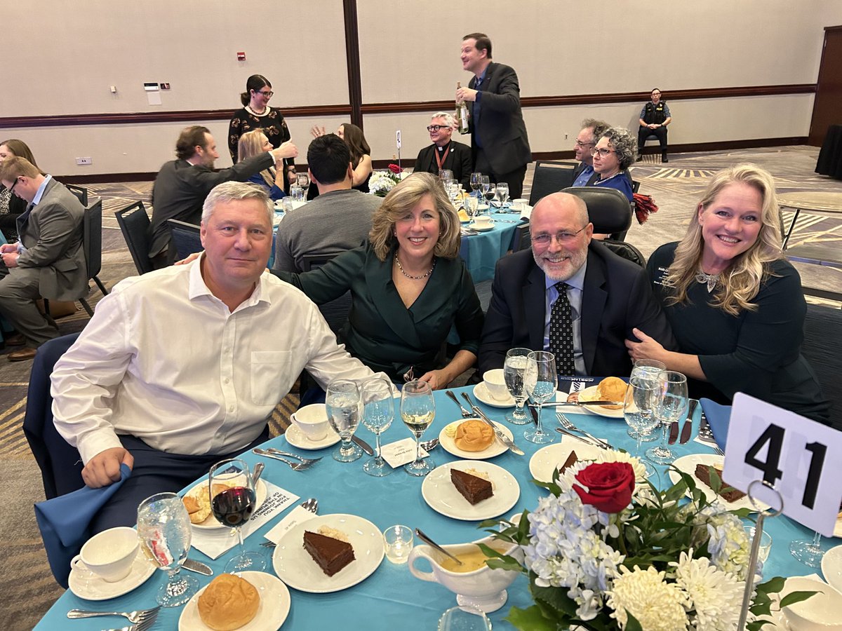 JulieKBrewer's tweet photo. Lovely evening honoring Joe Reardon at the JCRB/AJC Human Relations Award Dinner tonight. Enjoyed spending time with Rep. Mari-Lynn Poskin and her husband David. ⁦@JCRBAJC⁩ https://t.co/e9jsJwQxcZ