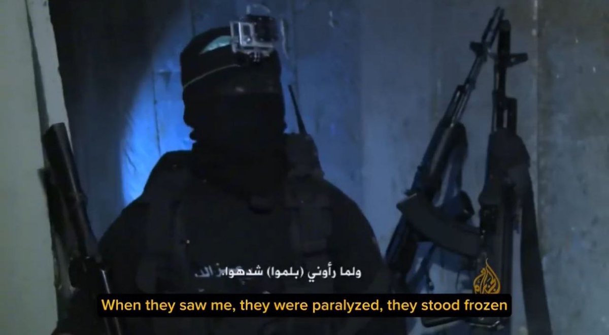 numanmazlan's tweet photo. Mujahidin Al-Qassam: Bila mereka (tentera penjajah Zionis) melihat saya, mereka jadi lumpuh, mereka berdiri kaku. https://t.co/jUZyTkhP5l