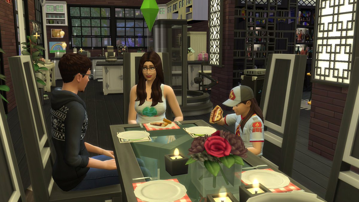 izzymallow's tweet photo. when ur sims actually sit down to family dinner together and talk about their day >>>> #sims4 #ShowUsYourSims https://t.co/QPas3JuQPH