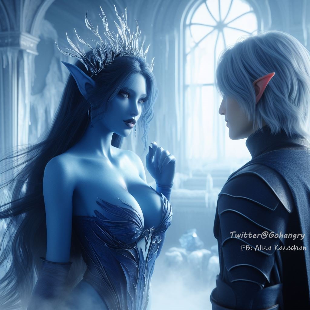 GohangryAI's tweet photo. Shiva the Elf Ice Queen and the Dragoon Elf. 
Inspration from #FFXIV 
.
.
.
#AIphoto #aigirls #AIgirl #AIphoto #AI画像 #AIArtwork #aiartist #FF14 #FFXIVART #Shivaffxiv #Ysale  #LadyIceheart #EstinienVarlineau #estinien  #GohangryAI https://t.co/Yi5N7df31c