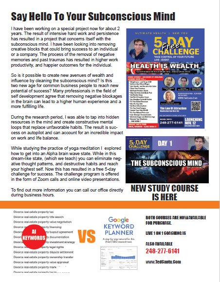 leadgenmax1's tweet image. NOVEMBER NEWSLETTER IS HERE
THE WIN - Nov. 23 Edition
Winning With The Subconscious Mind
#subconsciousmind #subconsciousreprogramming #subconsciousjourney #subconsciousmindpower #tedcantu #selfimprovement