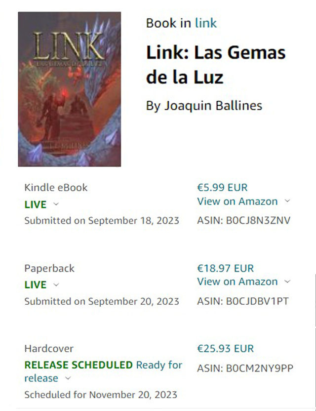 JoaquinBallines's tweet photo. ¡Estoy feliz de anunciarles que mi 4° libro inspirado en Zelda al fin está PUBLICADO! 📚✨ 
Hace más de diez años empecé escribiendo este fan fic que hoy ya tiene más de 1600 páginas de pura aventura repartidas en 4 libros. 🎉📖 https://t.co/FgRDhhUGh3