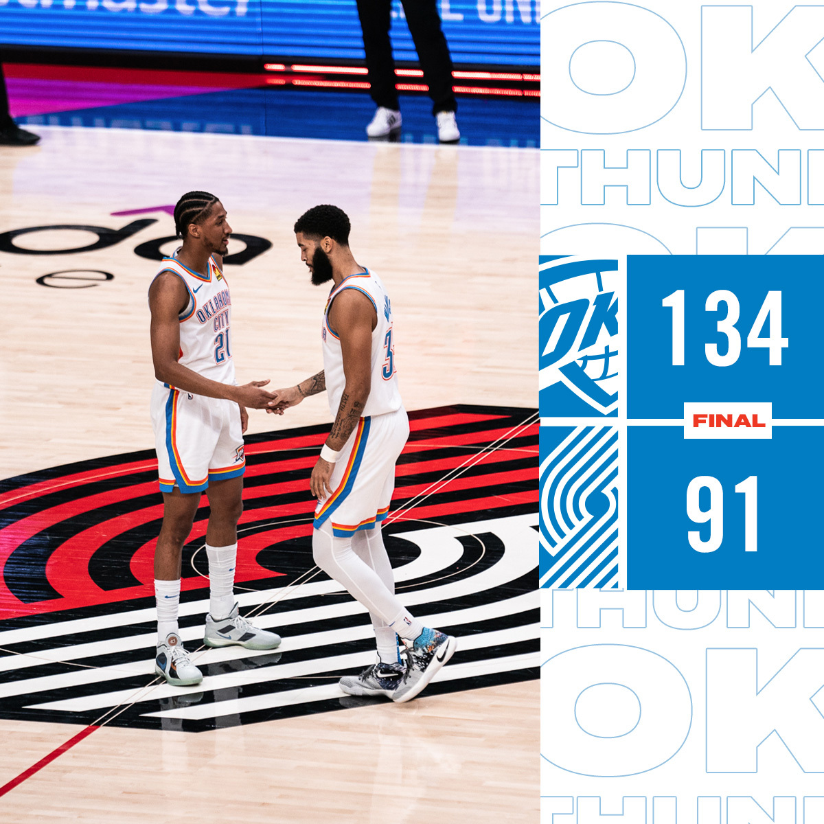 Thunder 134-91 Trail Blazers (Nov 19, 2023) Game Recap - ESPN