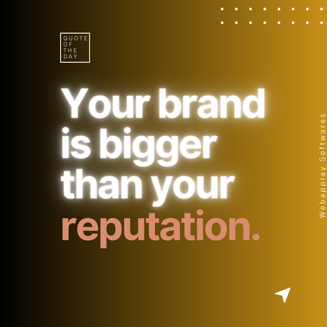 WebapplaySoft's tweet photo. Don't let reputation hold you back.

Your brand is the story you tell, the feeling you evoke, the promise you make. It's bigger than any fleeting reflection.

Embrace your brand. Let it shine.
https://t.co/fW6bpw47M8
#brandbiggerthanreputation #brandbuilding #reputationmanagement https://t.co/0cKfo5Tnac