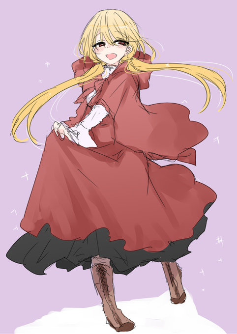 動きのある絵とは・・・?と考えながら描いてたらできたくるっと回ってそうなセリアお姉さん。 