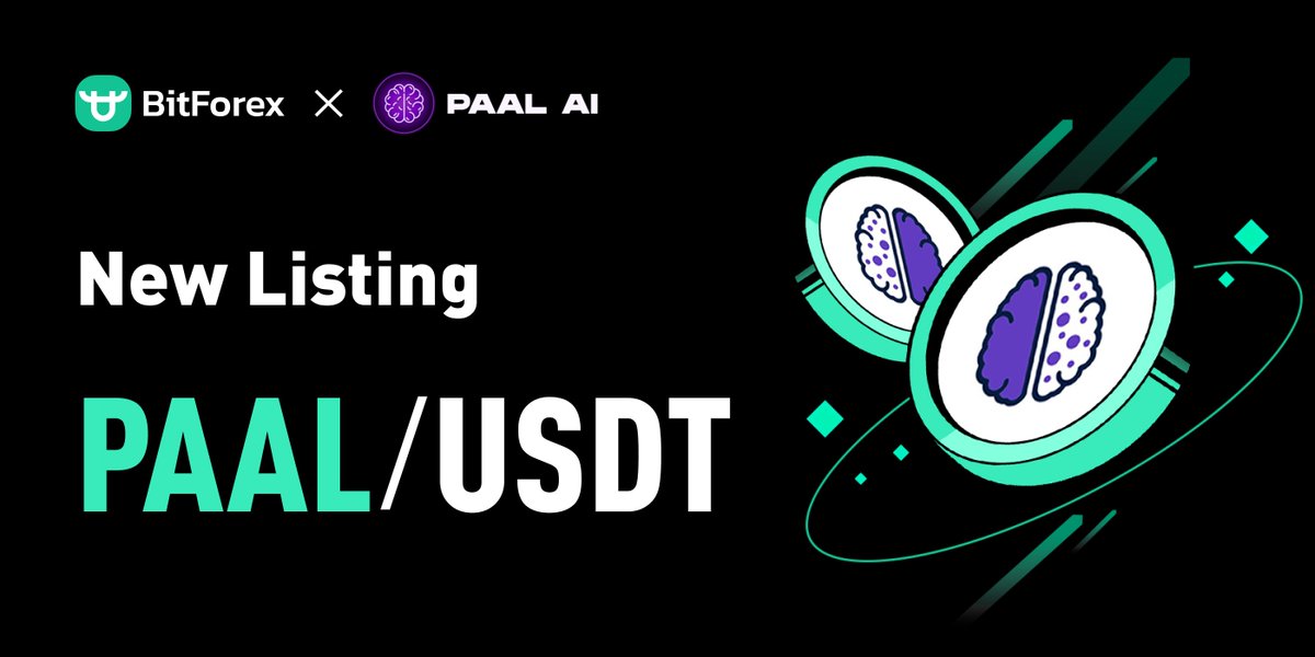 bitforexcom's tweet photo. BitForex ✖️ $PAAL @PaalMind

⏰2023/11/20 17:00 (GMT+8)

Trade👉https://t.co/Q3JzYxJ1oT

Details🔗https://t.co/BCoPQQq2Sc

🪂Like, comment, RT! - 50 USDT bonus will drop.

#BitForex #newlistings #PAALAI #Airdrop https://t.co/9qY55dhZdL