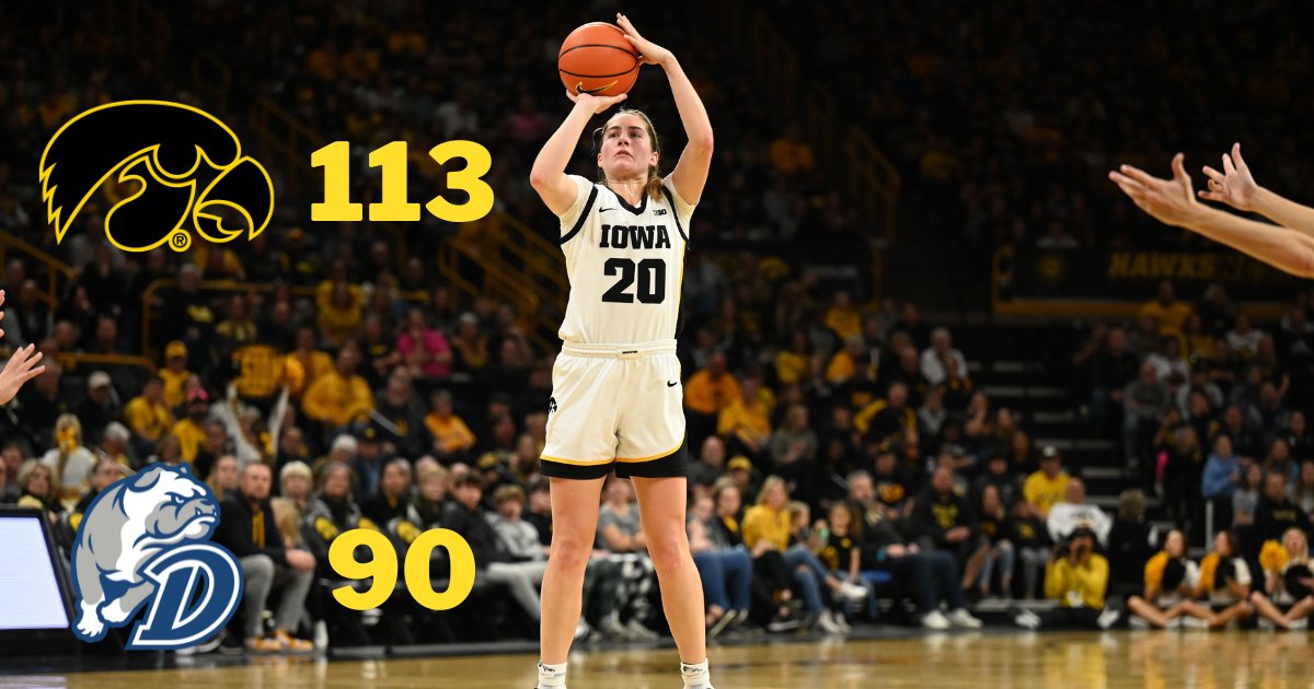 #2 Iowa Women's Basketball bounces back in a big way against Drake - Caitlin Clark goes for 35 pts, 6 reb, 10 ast, 7 stl - Kate Martin has a career night - Hawkeyes put up a school record 64 in the first half LINK🔗: on3.com/teams/iowa-haw…