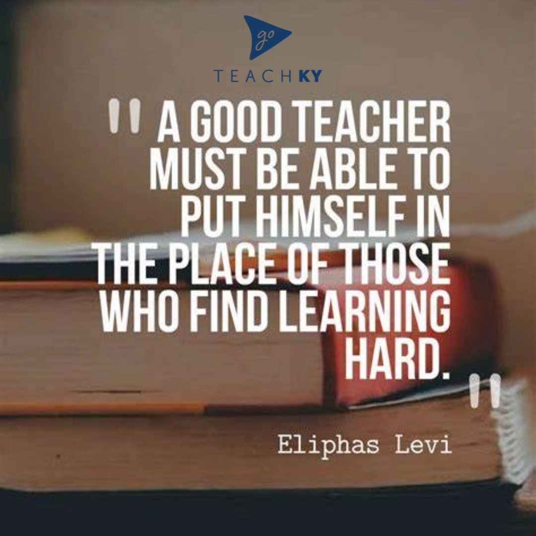 GoTeachKY's tweet photo. To be a great teacher you sometimes have to humble yourself and put yourself in your student’s shoes.

#GoTeachKY
#TeachKY https://t.co/mE4ktOoNRp