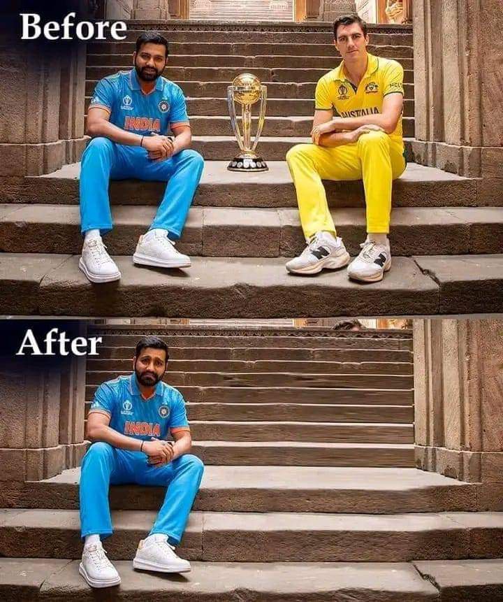 Still cant forget about last night. It was an amazing victory for Australia. Pride has a fall and it was seen yesterday. Karma hitting hard on Indians 😁
#INDvsAUSfinal #INDvsAUS #AUSvsIND moye moye #ViratKohli𓃵 #RohithSharma𓃵 #CWC2023Final #CWC23INDIA