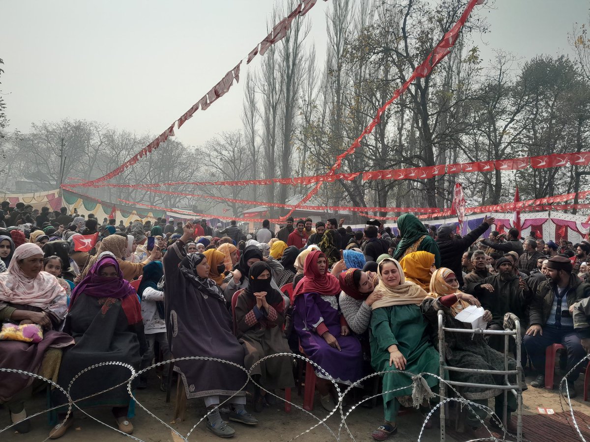Few glimpses of a jknc  workers convention at manzgam Dhpora kulgam