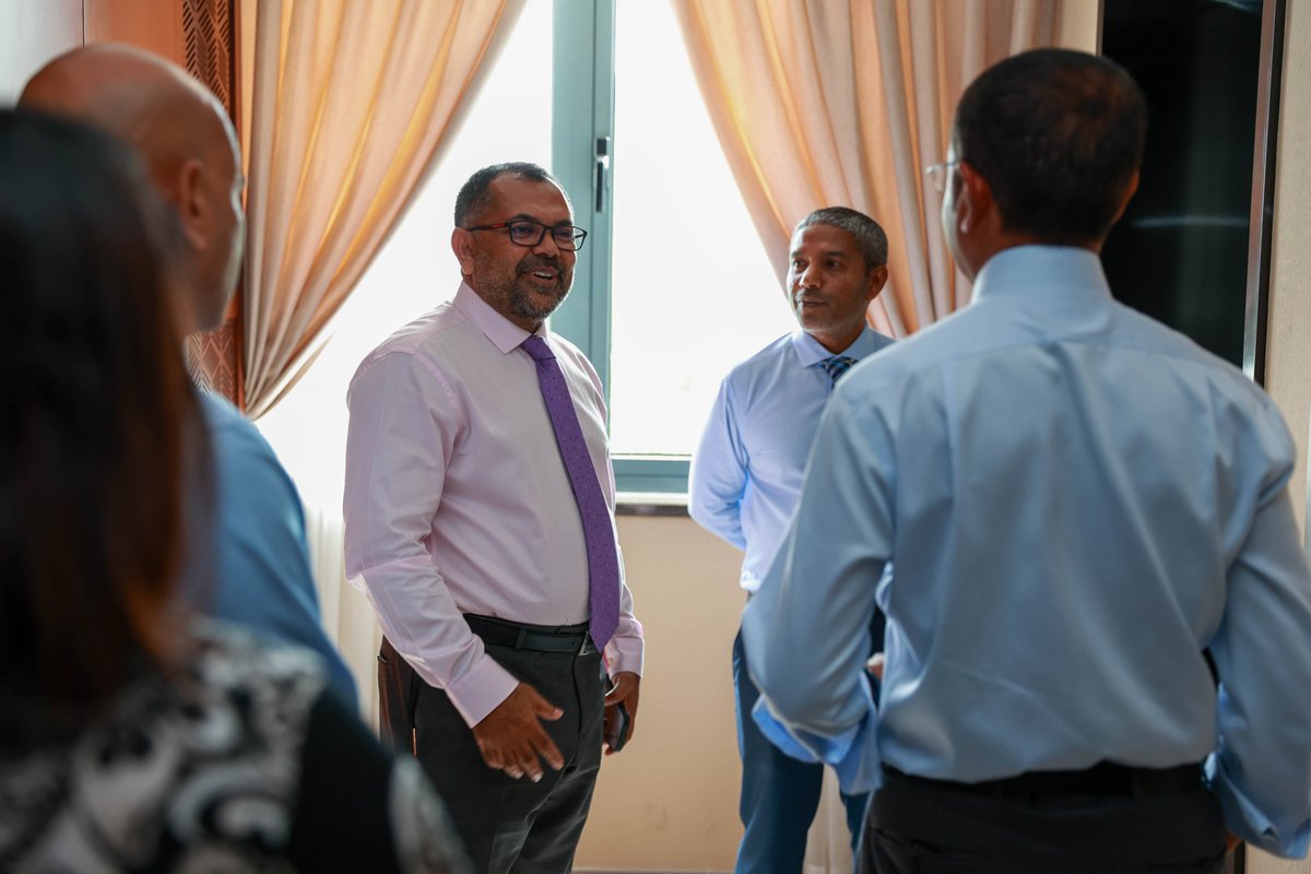 Ministry of Foreign Affairs π²π» (@mofamv) on Twitter photo Team Khaarijee welcomed Minister <a href="/MoosaZameer/">Moosa Zameer</a> to the Ministry.
We look forward to working and reaching greater heights with you at the helm.
Welcome, Minister! Team Khaarijee welcomed Minister <a href="/MoosaZameer/">Moosa Zameer</a> to the Ministry.
We look forward to working and reaching greater heights with you at the helm.
Welcome, Minister!