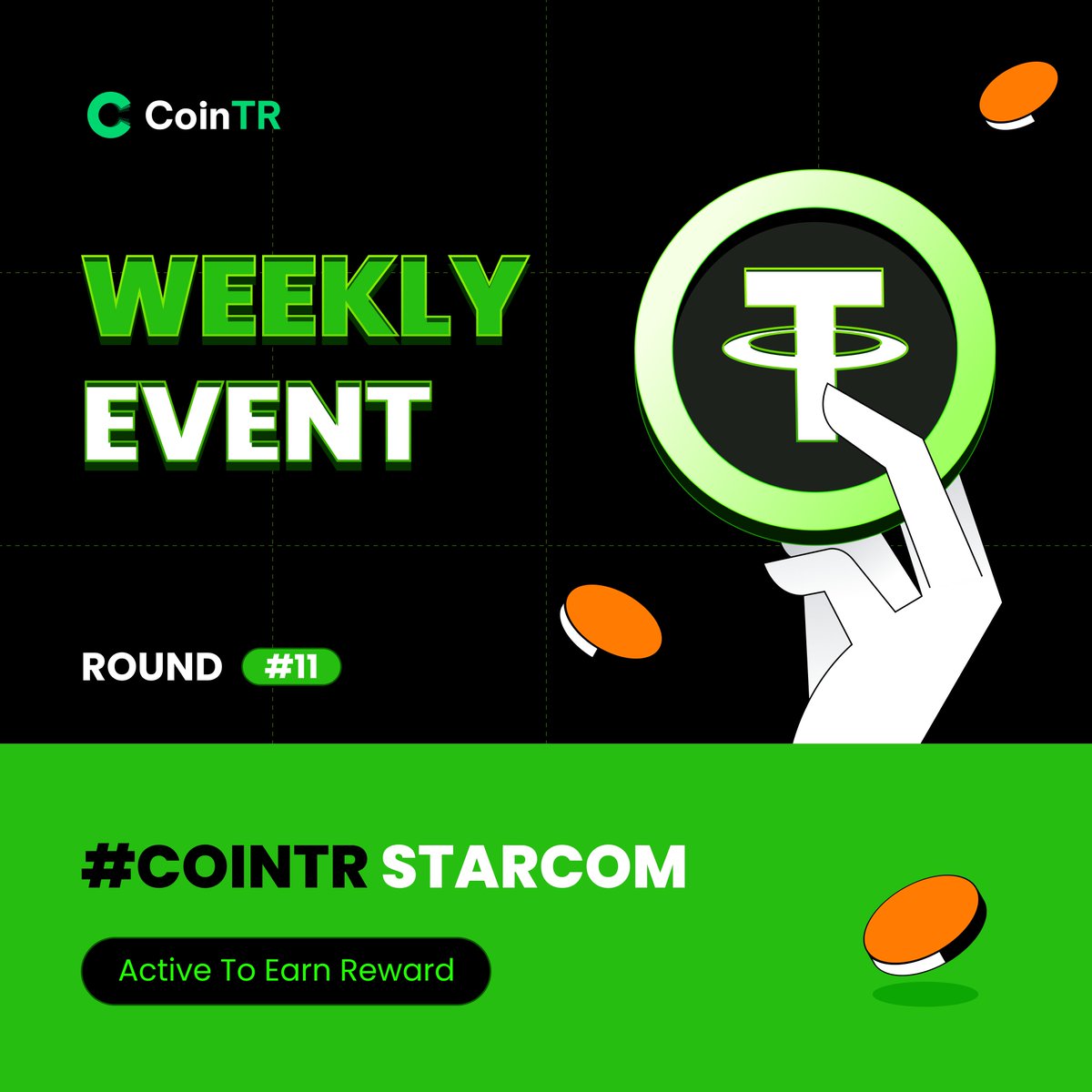 0xSlayertoMoon's tweet photo. 🎉 #CoinTR StarCom 🎉 Round #11

✨ We can't wait to present our users with a community-centered activity event 

⏰ Event duration: Monday to Saturday.

✅How to participate:
Stay active in https://t.co/kp4Rb64BDn community.

🌟Rewards:
The rewards will be given to the top 5 users who remain active from Monday to Saturday, based on their respective rankings. 
1st: $10 USDT
2nd: $7 USDT
3rd: $5 USDT
4th & 5th: $2 USDT each

👀Requirements:
✨ Must be a CoinTR User and a member of https://t.co/iZWWrqrWq1
✨ Follow CoinTR Exchange on Twitter: @CoinTRpro

#cryptocurrencies #Airdrop