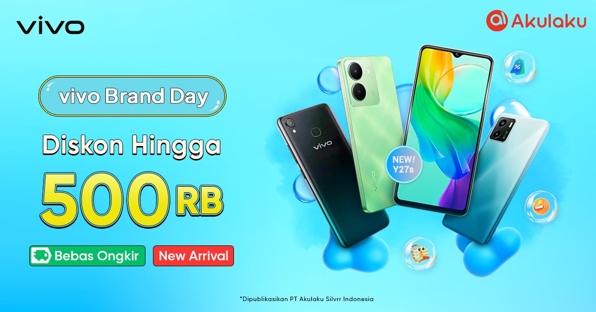 akulakuID's tweet photo. DISKONNYA MANTUL👍
Tap link ini https://t.co/lHvLer7cW0 buat kamu yang udah bm banget beli HP DI VIVO BRAND DAY DISKON HINGGA 500RB📱
#VivoBrandDay #AkulakuIndonesia #HPBaru #HargaTerjangkau #GilaDiskon https://t.co/jDhIF8npXN