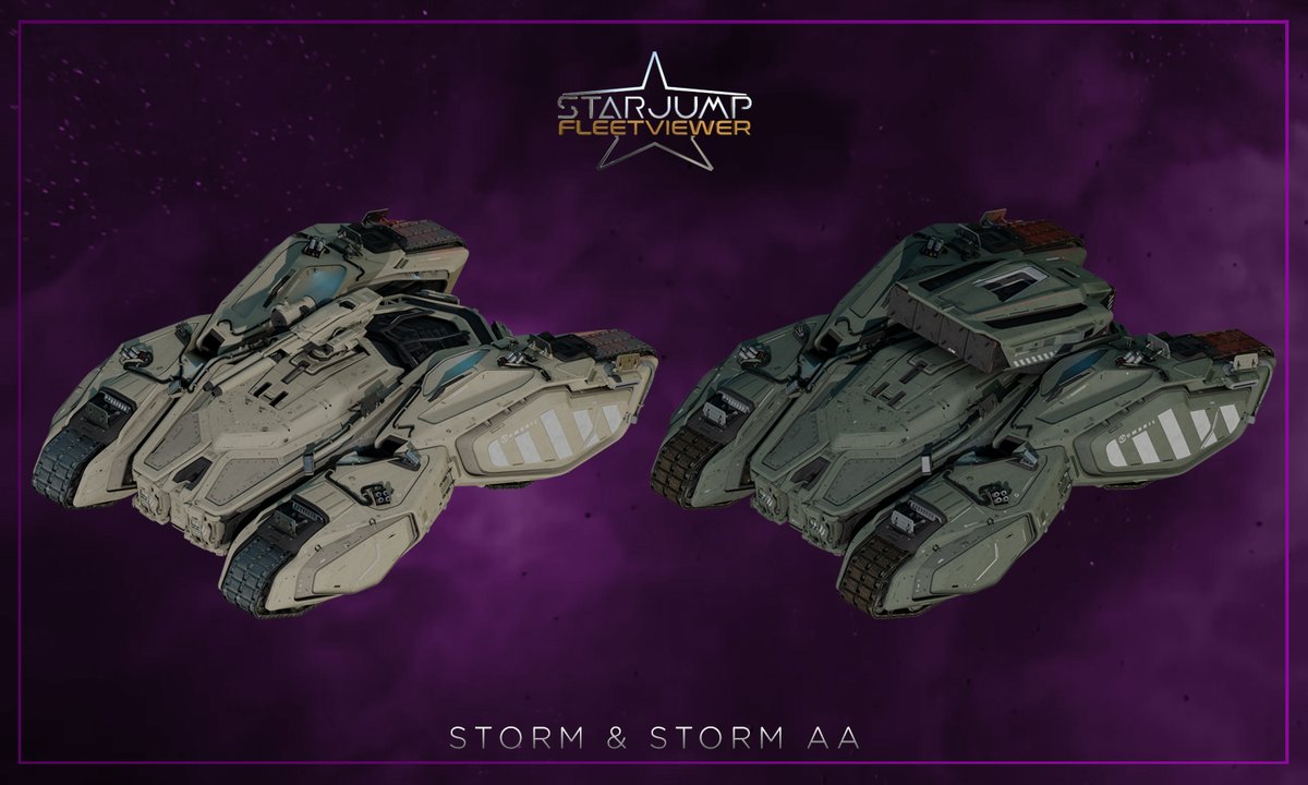 The Storm and Storm AA are now available on starjumpfleetviewer.com and hangar.link ENJOY! Hope your all enjoying IAE2953 !