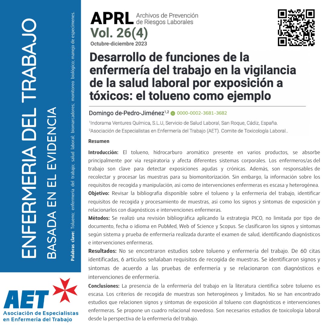 AetgaInfo's tweet photo. ¿Quieres leer el artículo completo?🔍
Accede a través del siguiente enlace https://t.co/5F0Ndj58k9

#sociosAET #higieneindustrial #enfermeriadeltrabajo #articulocientifico #toxicologia #saludlaboral #agentesquimicos #AET #APRL https://t.co/MJDYQue8bC