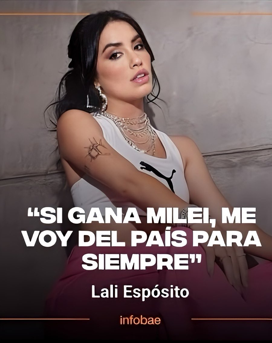 Ya <a href="/lalioficial/">Lali</a> debe estar haciendo maletas 🧳... Cuba o Venezuela te esperan luego del triunfo de Javier Milei.

¡Viva la libertad carajo! 🇦🇷