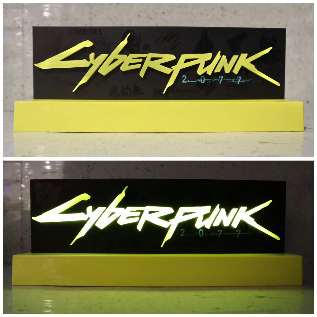 再入荷‼️ サイバーパンク2077 ロゴライト ＼ ロゴ部分が光る充電式の