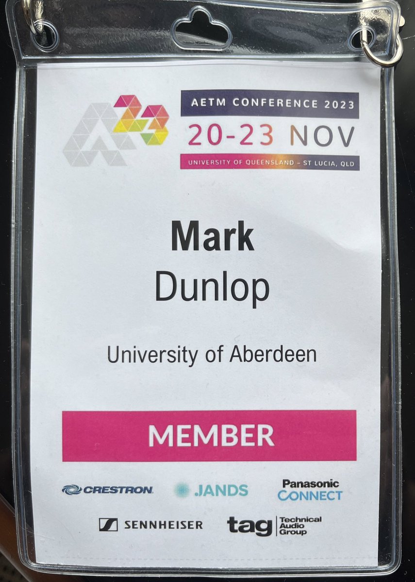 Looking forward to an exiting week at this years @AETMinc conference. Thanks for our friends down under for hosting me.
