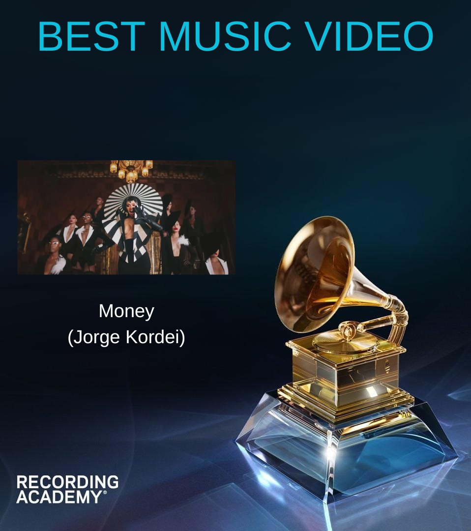 korderitas's tweet photo. Ms. Kordei just won "Best Music Video" and "Best Single Cover" at the Grammy's this year. Congratulations🏆 https://t.co/UM0xjR8Atn