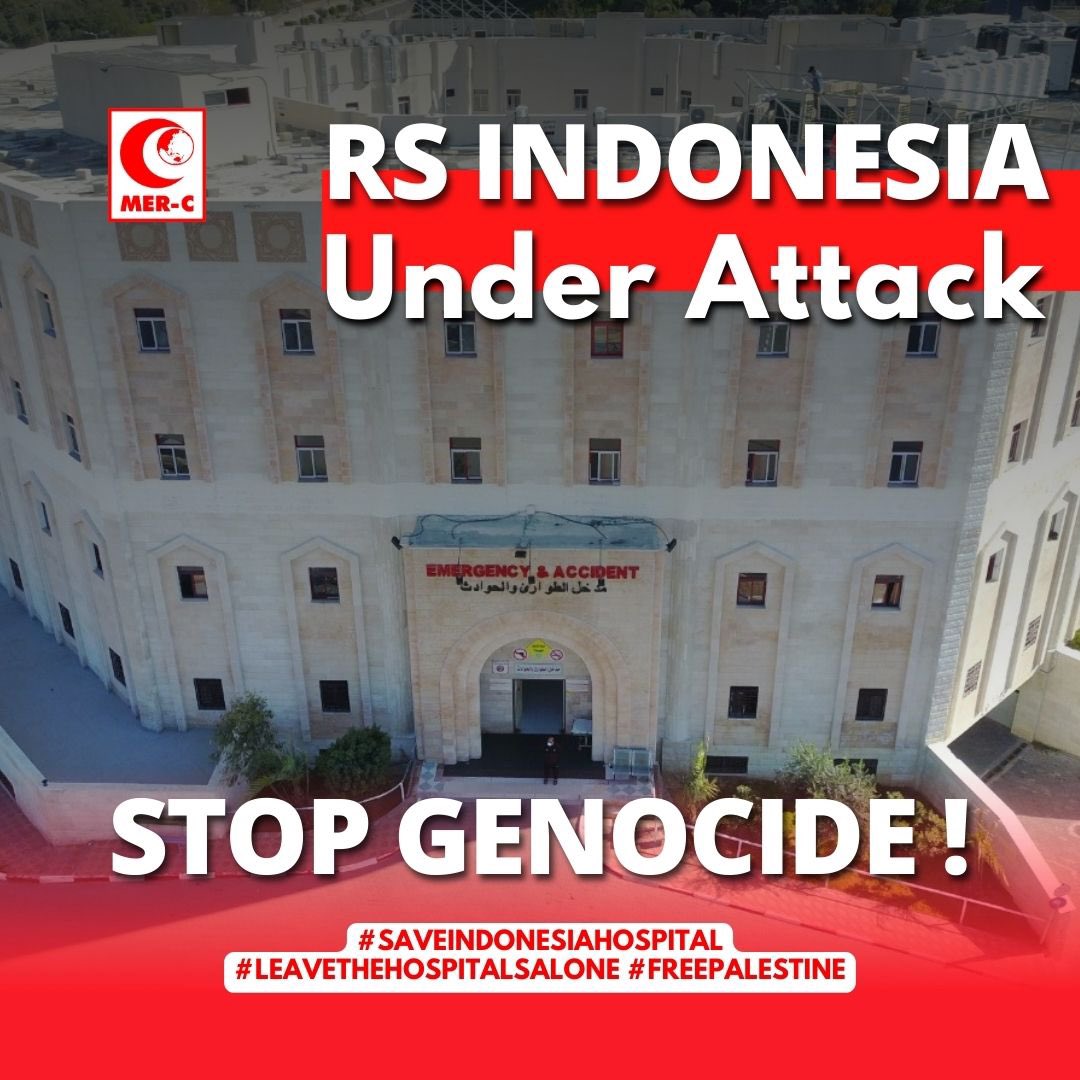 ‼️ RS INDONESIA UNDERATTACK ‼️
Info  Wartawan Al Jazeera, Anas Syarief live:
- Terjadi penyerangan di lt 2 sebelah utara
- Nakes tidak bisa bergerak mengambill korban karena ditembak secara langsung.
- Wartawan belum melihat Tank secara langsung disekitar RSI. 
- Setiap ada