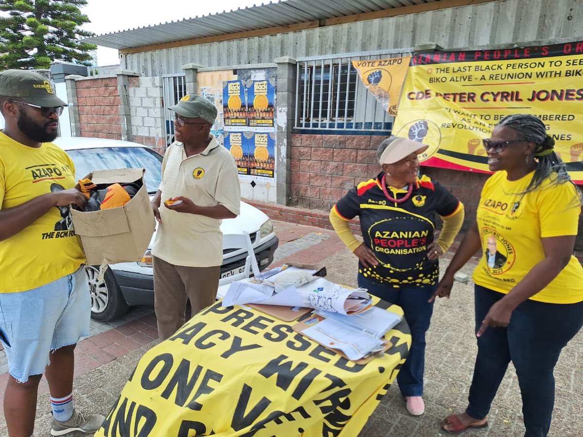 AZAPO_News's tweet photo. Our cadres were active across the country in encouraging eligible people to register as voters.  @IECSouthAfrica @SABCNews @Newzroom405 @UWFM88_106FM @Ukhozi_CA https://t.co/mJ3TyrHf8A