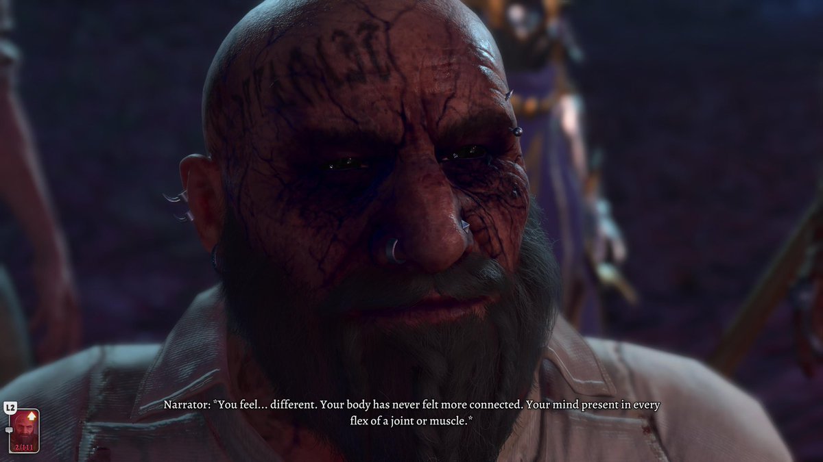 andrew7oco's tweet photo. Hrothgar’s Tranformation to Greater Power #Baldursgate3 #EvilProtagonist #Dwarf #Monk #ps5share #Playstation5 https://t.co/Q5LqEWvzjS