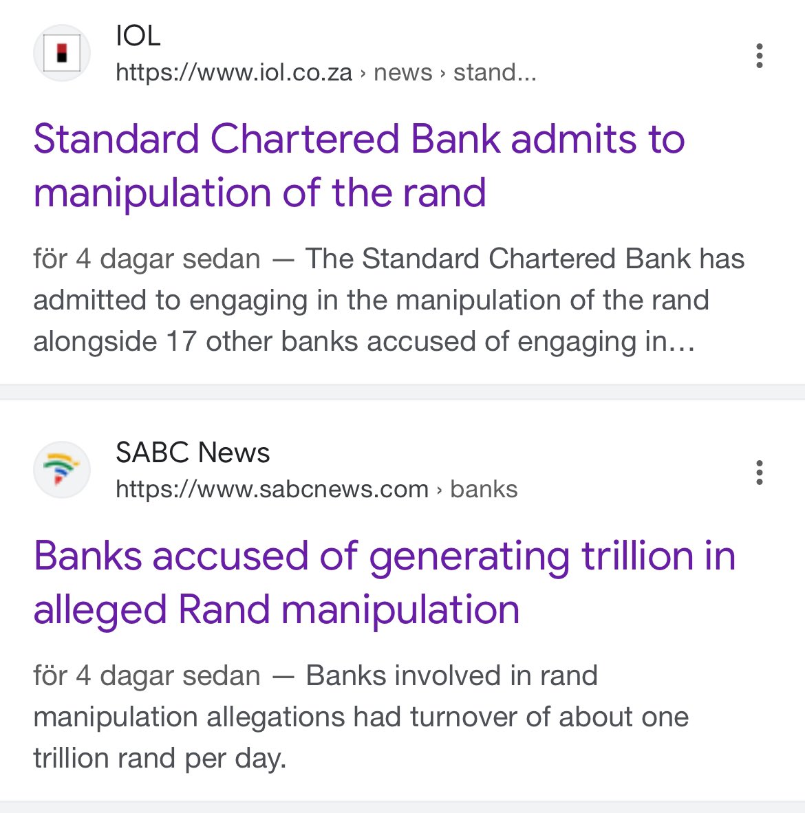 18 banks manipulated the Rand for six years. They allegedly made a trillion a day, plunging South Africa into financial darkness and widespread poverty. Where’s the outrage? Where’s Pay Back The Money? Not petty fines. Every cent!