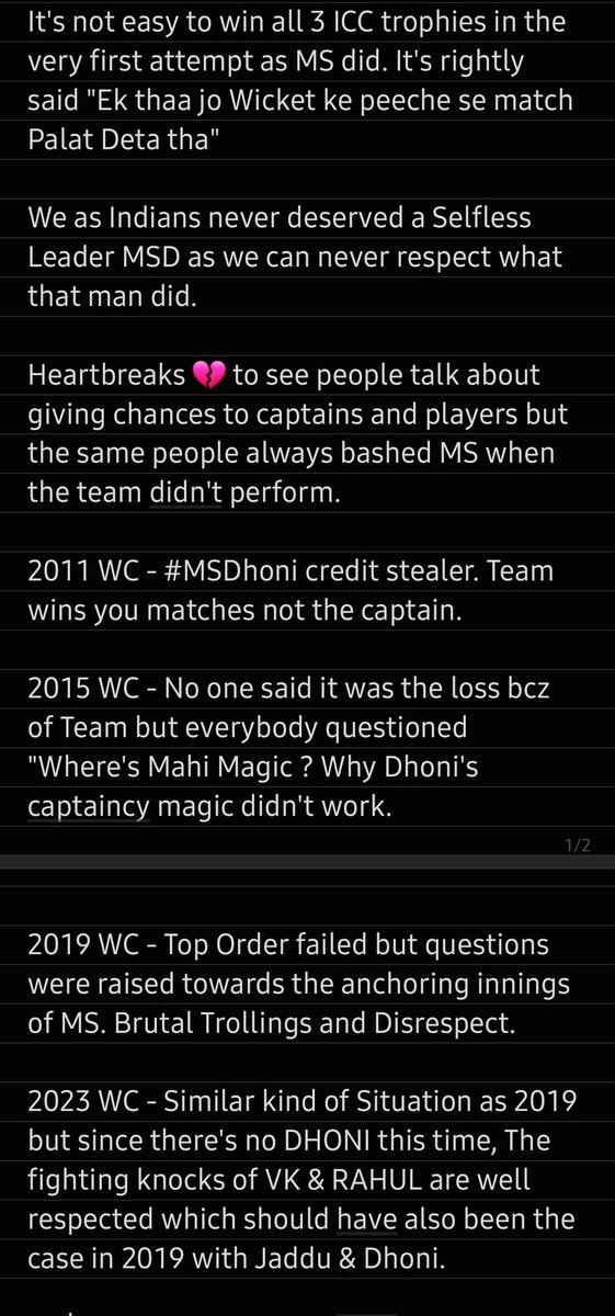 rout_babanee's tweet photo. Support any player you want but don't troll this man #MahendraSinghDhoni 

He has given you the Respect that we needed as a Team. He has given you the players that you're supporting rn.
.
#MSDhoni𓃵 #MSD #MSDhoni #Dhoni #Thala #MahendraSinghDhoni https://t.co/eRUWB4OCvv